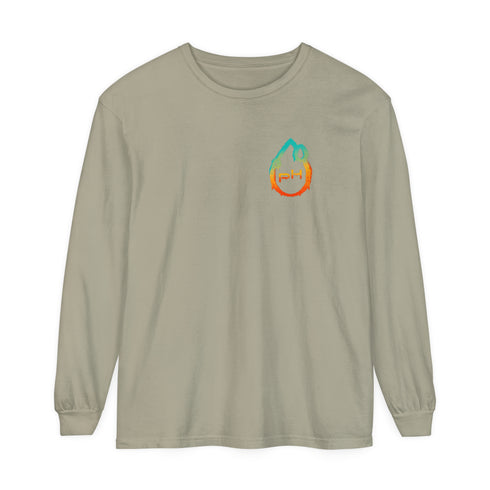 Dissolve The Ego (Back design) - Unisex Garment-dyed Long Sleeve T-Shirt
